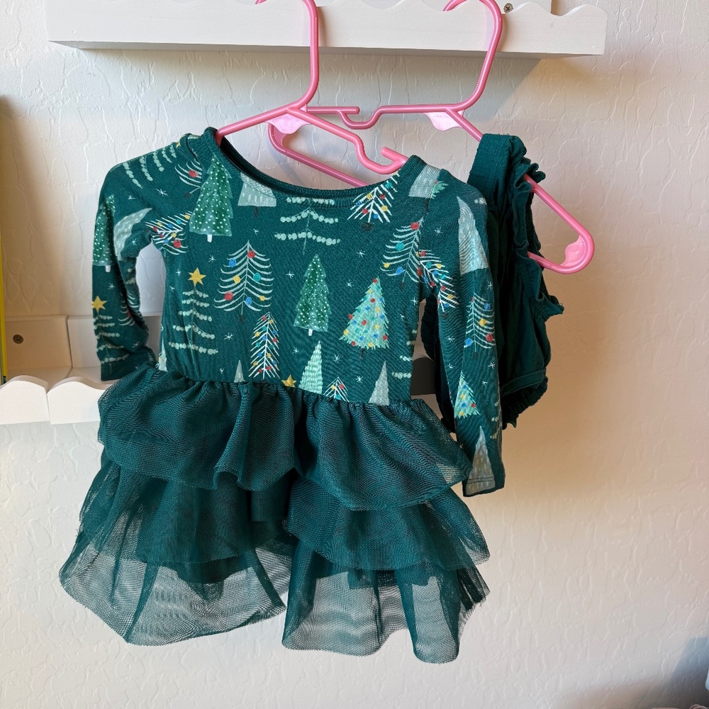 Twinkling Trees Tiered Tutu Dress - Little Sleepies